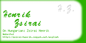 henrik zsirai business card